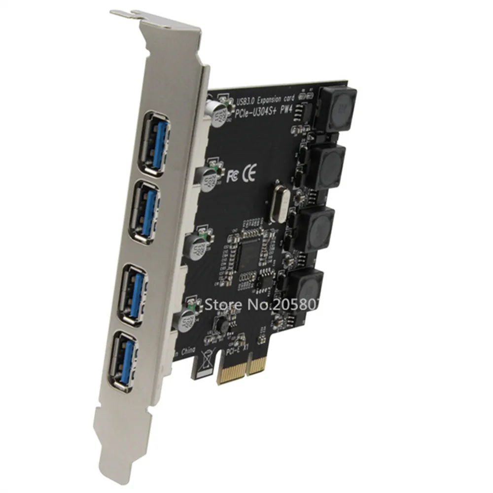Newest high quality 4 Port PCI-E to USB 3.0 HUB Expansion Card Adapter 5 Gbps Speed For Desktop Computer Components PC Newest high quality 4 Port PCI-E to USB 3.0 HUB Expansion Card Adapter 5 Gbps Speed For Desktop Computer Components PC