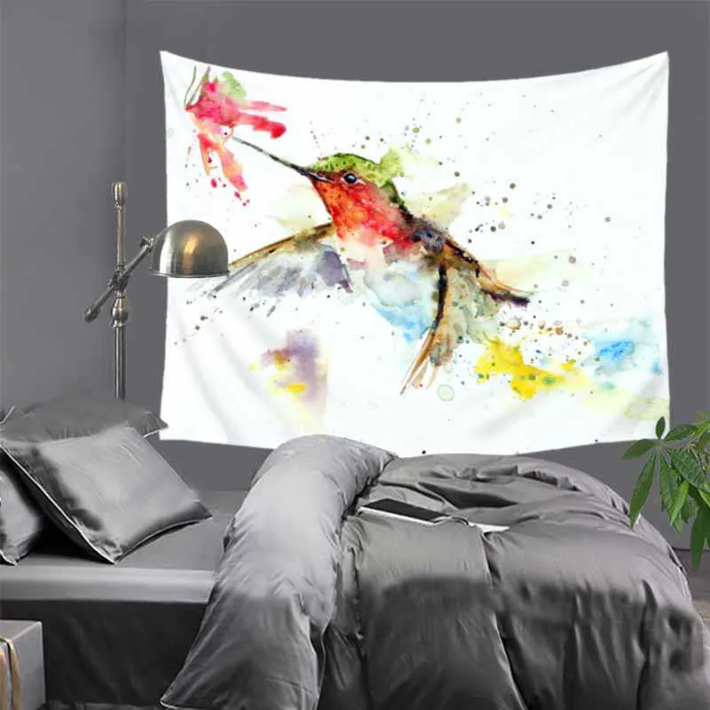Картина маслом гобелены цветы и птицы настенные подвесные гобелены домашний декор пляжное полотенце Коврик для йоги одеяло для пикника скатерть