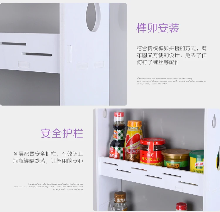 Стойка для холодильника, кухонная Подвеска для холодильника, боковая настенная стойка для приправ, настенная подвесная полка для хранения вещей, стойка для специй lw0311246
