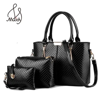 

Maidy Luxury Diamond Lattice Women Girls Pu Leather Shoulder Crossbody Large Bags Tote 3 Pcs Composite Set For Handbags Designer