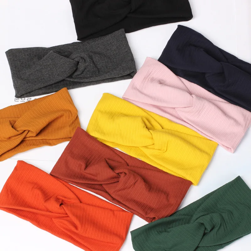 1pcs Women Headband New Turban Headwraps Girls Makeup Winter Screw Thread Elastic Hair Band Twisted Knotted Accessories |