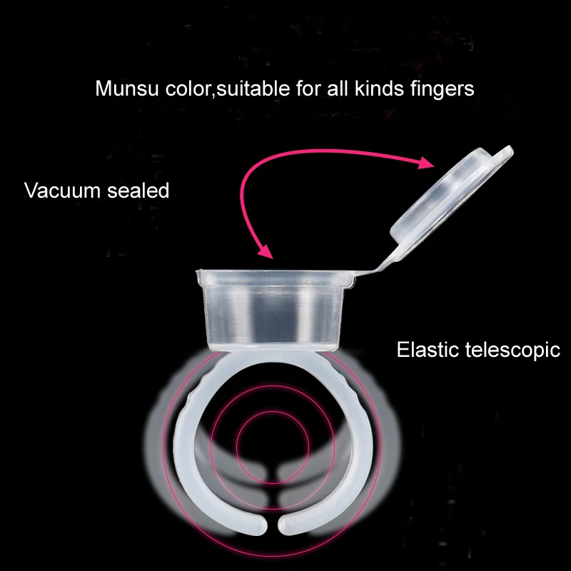 Перманентный макияж принадлежности кольцо Чернила чашки профессиональные аксессуары для микроволокна одноразовые татуировки Чернила чашки держатель для пигмента 50 шт