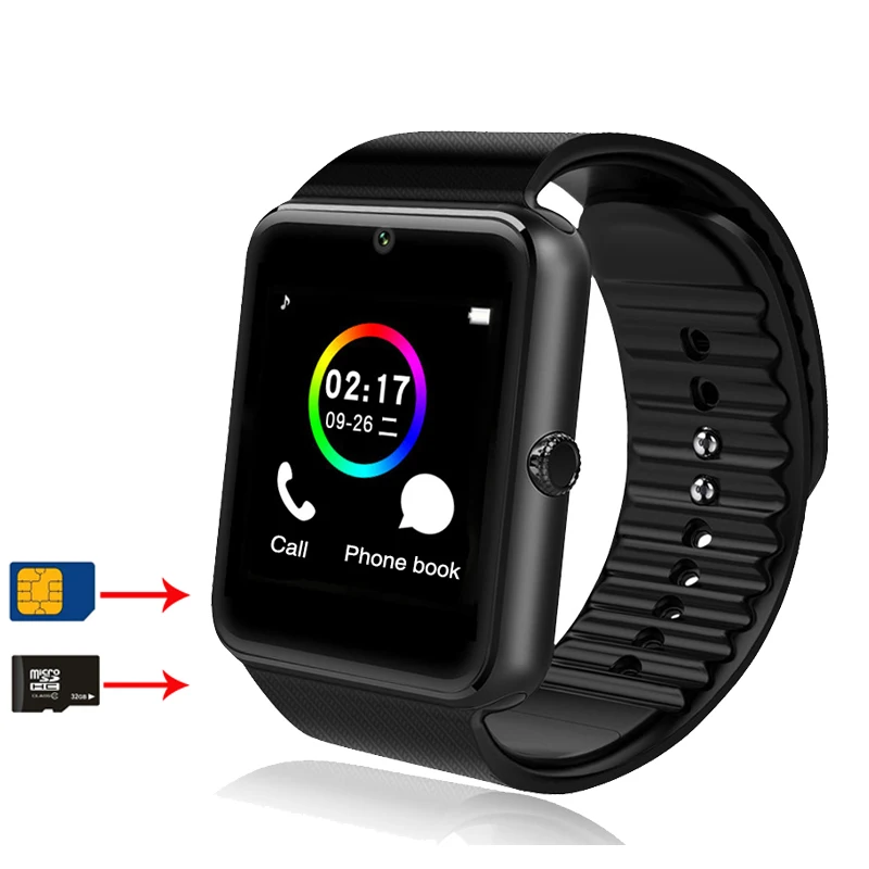 Bluetooth GT08 Смарт-часы Smartwatch часы с Sim TF карты Камера для samsung huawei Xiaomi LG htc sony PK A1 DZ09 U8 |