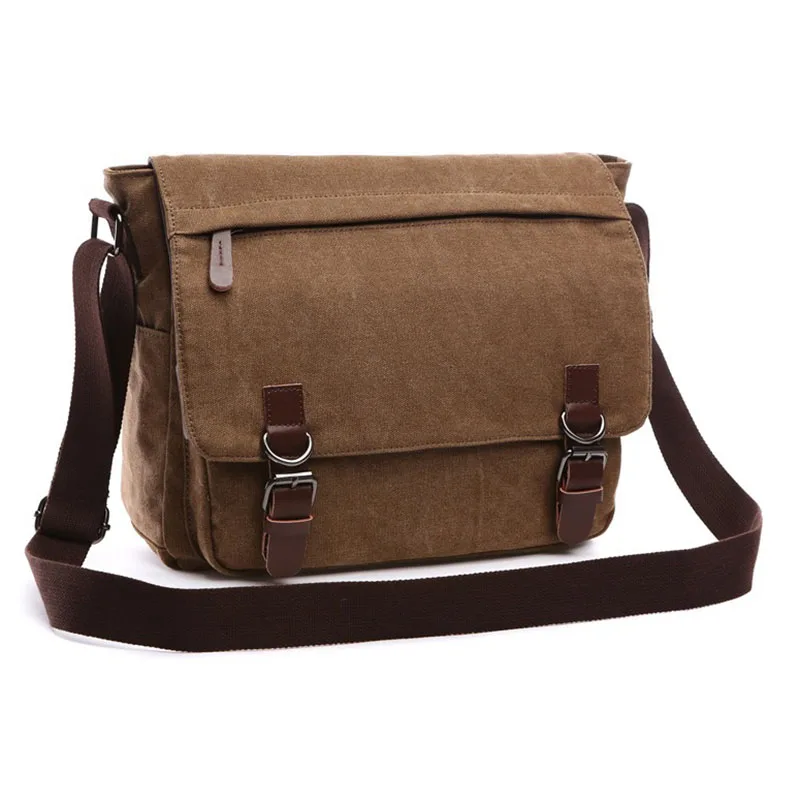 ZuoLunDuo Vintage Men's Messenger Bag Canvas Satchel Shoulder Bag ...