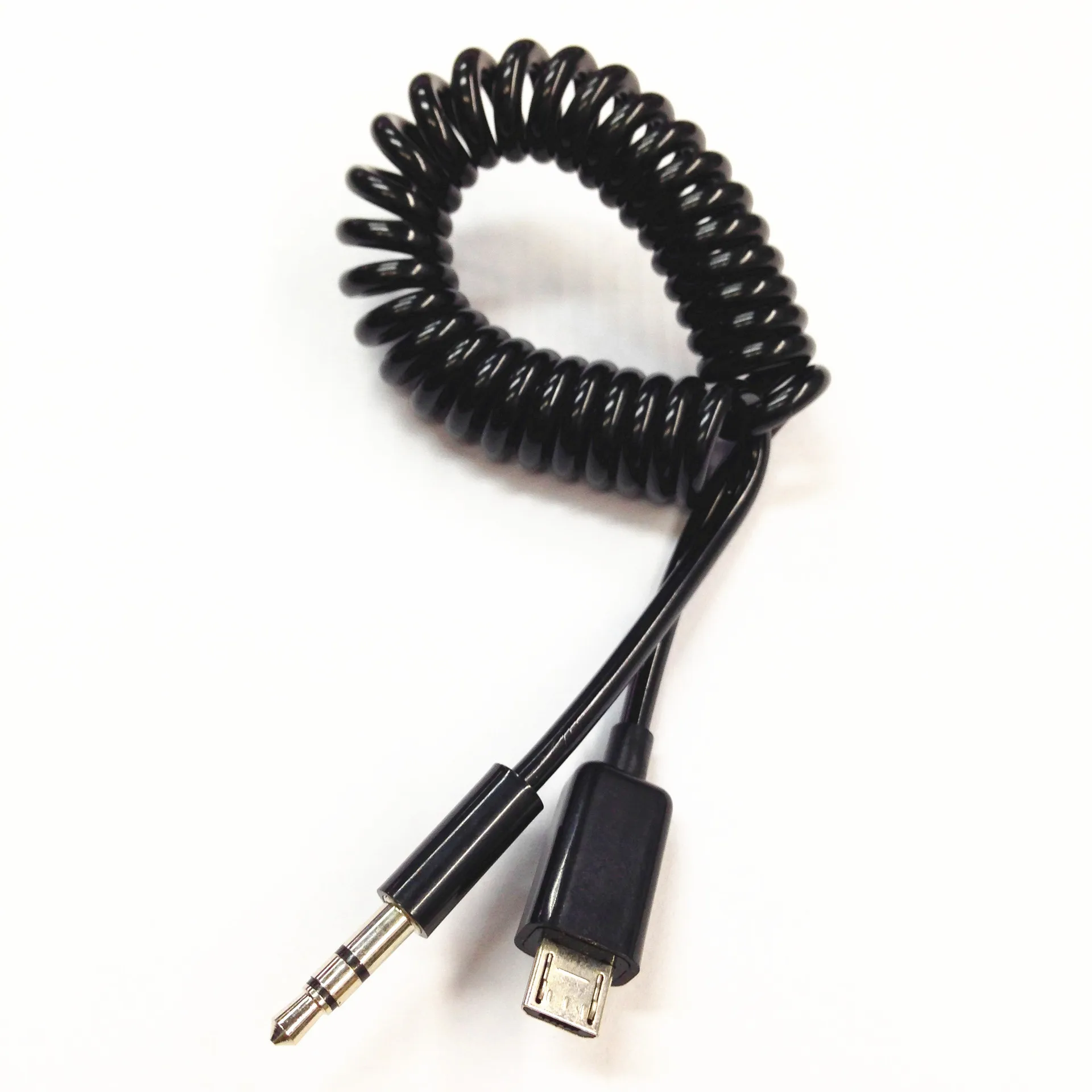 Растягивающаяся пружинная линия система Android Φ аудиокабель USB AM DC3.5 3 полюса 1 метр|