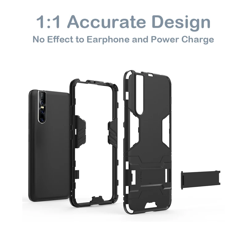 Phone Case For vivo V15 3D Combo Armor Case for vivo V15 for vivo V15 Pro Shockproof Back Cover Fundas Coque Etui Bags Housing