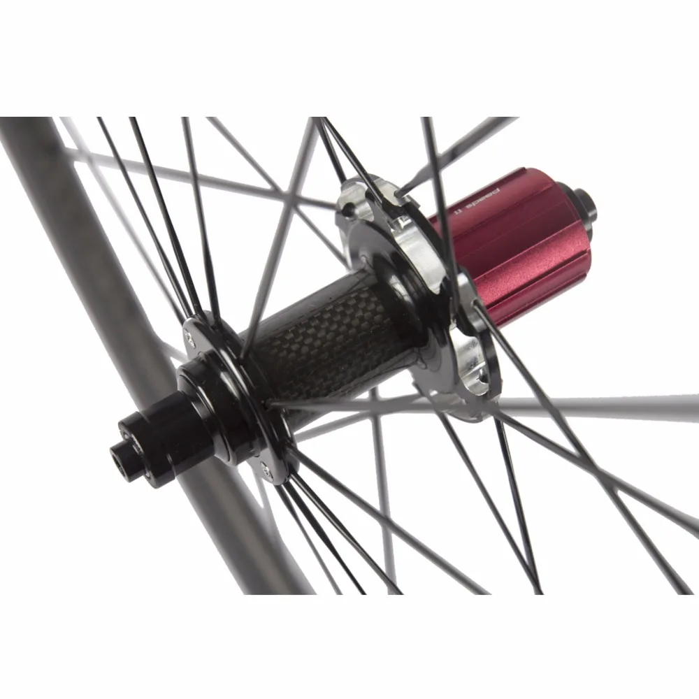 700C 38 мм клинчер велосипед дороги Углеродные, для колес велосипед 12 к углеродная Колесная Ультра легкая выбранная углеродная ступица керамический подшипник