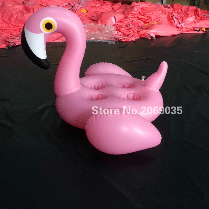 70*60 см 4 отверстия Надувной розовый Фламинго подстаканник бассейн поплавок подставки Кола напиток для взрослых детей пляж воды игрушка Piscina