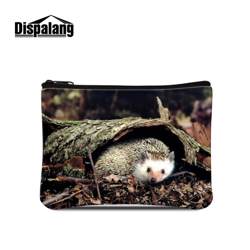 

Dispalang Pretty Hedgehog Logo on Wallet Pack Store Coins Keys Cards Cell Phone Cosmetics Purse for Women Portable Money Bags