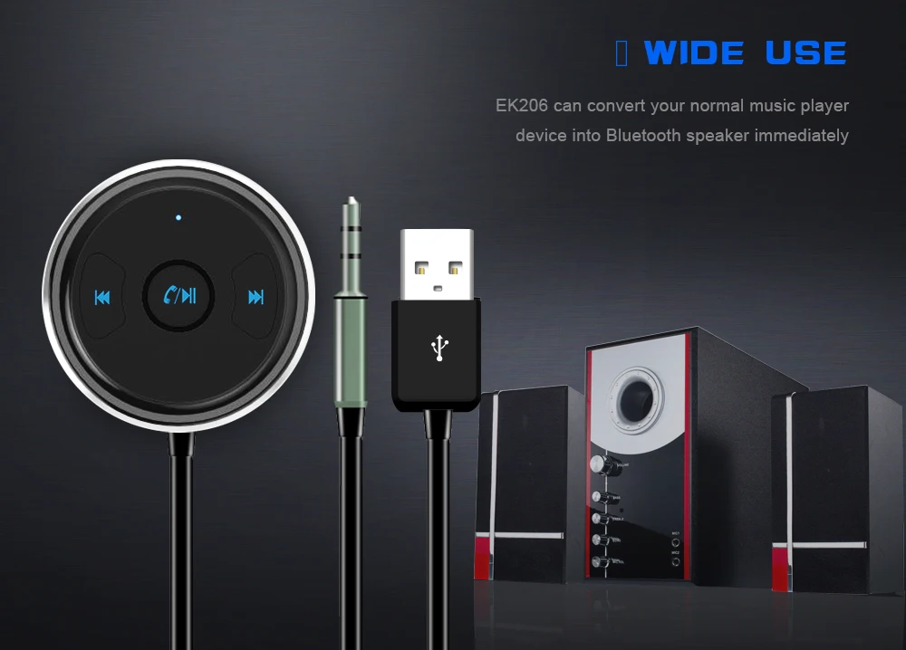 

Wireless Adapter Bluetooth Adapter Car Bluetooth Receiver 4.1 Stereo 3.5mm AUX Interface Car Kit Mobile Audio Receiver