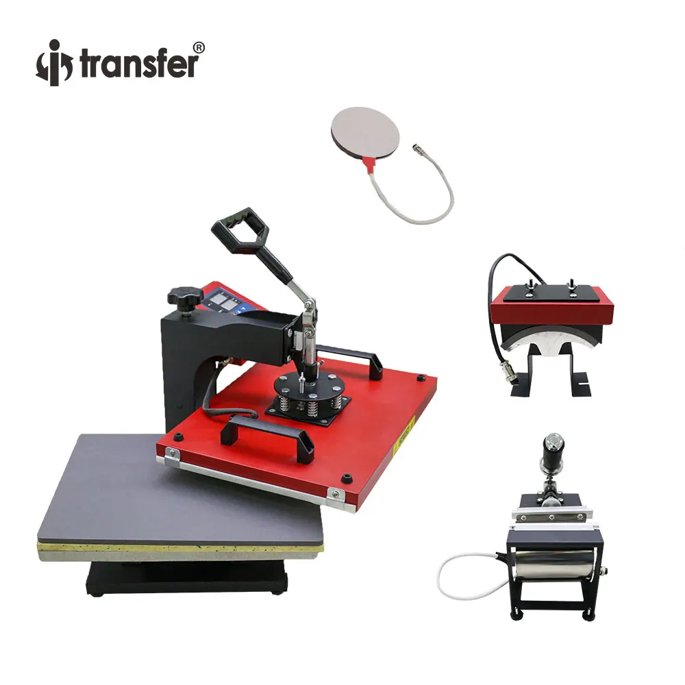 i transfer Heat Press Caps T shirts Mugs Plates Sublimation Machine