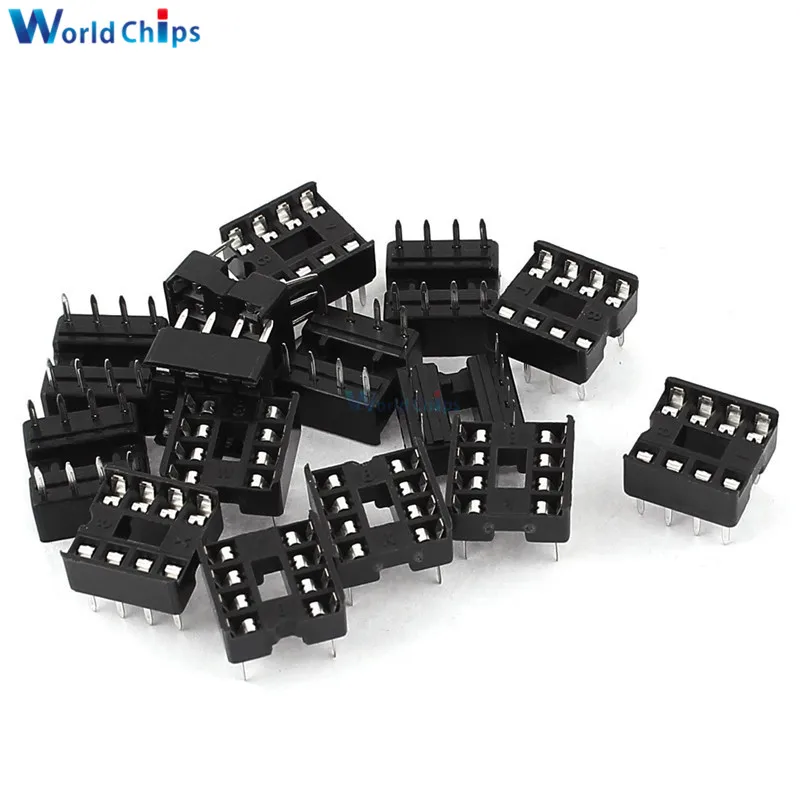 50 шт. 2 54 мм 8 Pin DIP 8DIP IC АДАПТЕР гнезд припоя Тип мм|ic socket|pin 8pin dip |