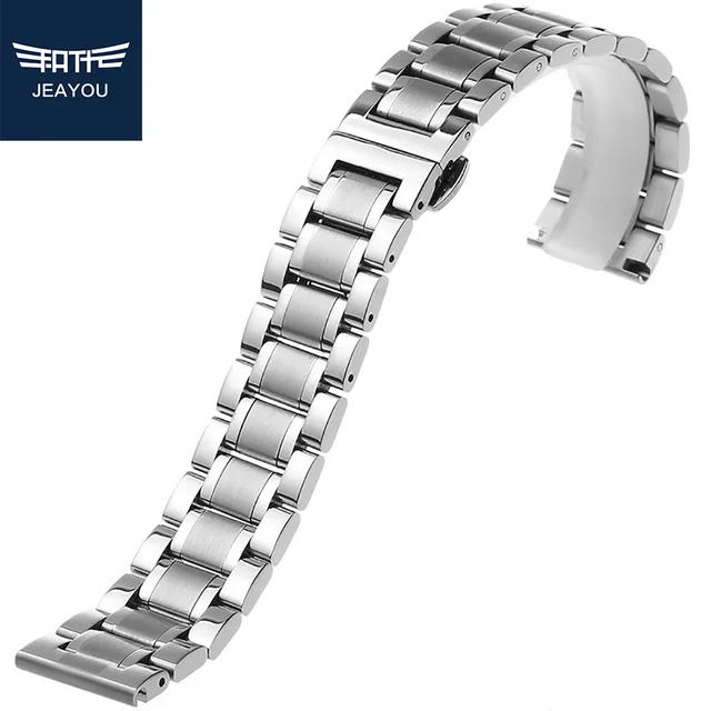 Jeayou New Men Stainless Steel Watch Band Silver Strap Jeayou New Men Stainless Steel Watch Band Silver Strap Bracelet Watchband Only For Longines Master