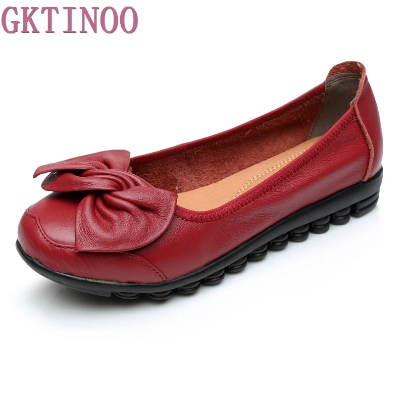 GKTINOO 2018 Women Shoes Woman Genuine Leather Flat Shoes Fashion Loafers Female Casual Shoes Women Flats Plus Size 35-43 GKTINOO 2018 Women Shoes Woman Genuine Leather Flat Shoes Fashion Loafers Female Casual Shoes Women Flats Plus Size 35-43