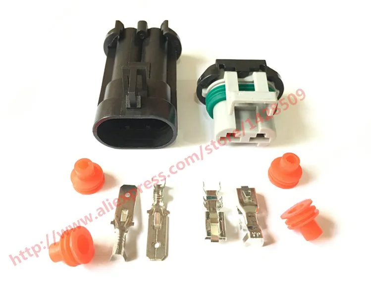 

10 Set Delphi Ducon Series Female Male Auto Fan Radiator Connector Toyota Map Sensor Connector 15363990 15363993 15344054
