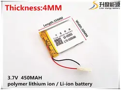 3,7 V 450 mAh 403035 литий-полимерный литий-po Li ion Перезаряжаемые Батарея ячейки для Mp3 MP4 MP5 gps Оборудование для psp Мобильный bluetooth