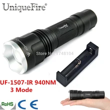 3 режима ночного видения Мини 1507 IR 940NM светодиодный фонарик с масштабируемым экраном 20 мм выпуклая линза факел для кемпинга