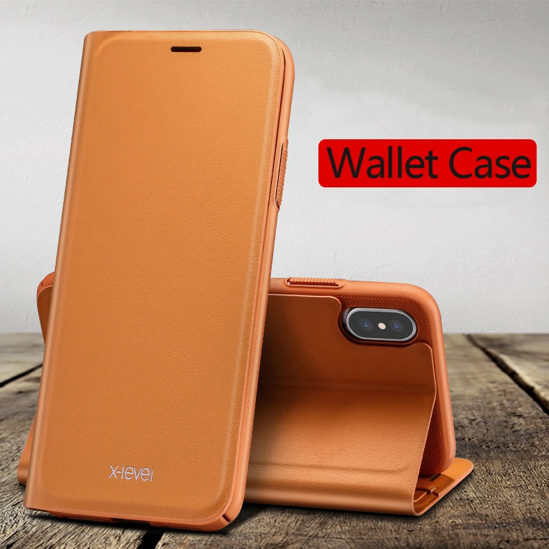 Leather Wallet Case For iPhone X XS XR Ultra thin Full Protective Flip Stand Luxury Cover Coque 11 Pro Max Cases |