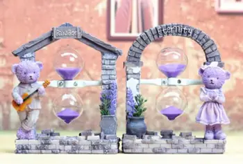 

Creative decoration zakka lavender honey bear hourglass valentine's day gift student home students culpture statue
