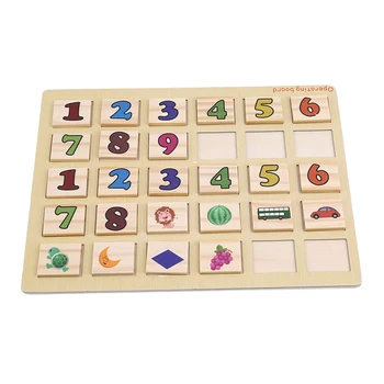 

Wooden Brain Memory Training Board Digital Puzzle Learning Education Toy Wooden Puzzle Games Toys