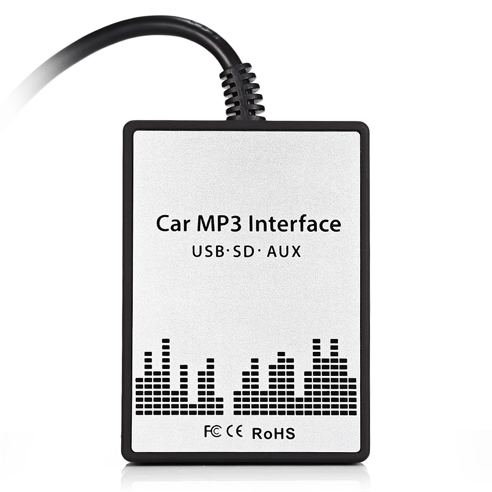 Автомобильный MP3-плеер Радио Интерфейс адаптер 3 5 мм AUX SD USB музыкальный кабель
