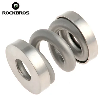 

ROCKBROS MTB Bicycle Rear Shocks Titanium Bike Cycling Coil Spring Suspension Rear Shock Shox for Brompton Rear Bumper Absorber