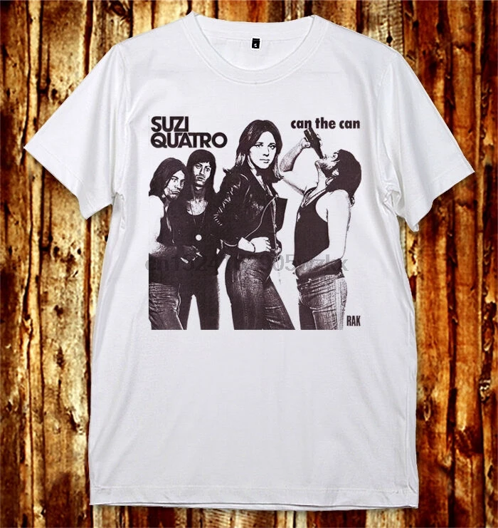 Футболка Susan Kay Suzi Quatro Can The Glam Rocker Bass Guitar U &amp V-Neck 2 вида цветов | Мужская одежда