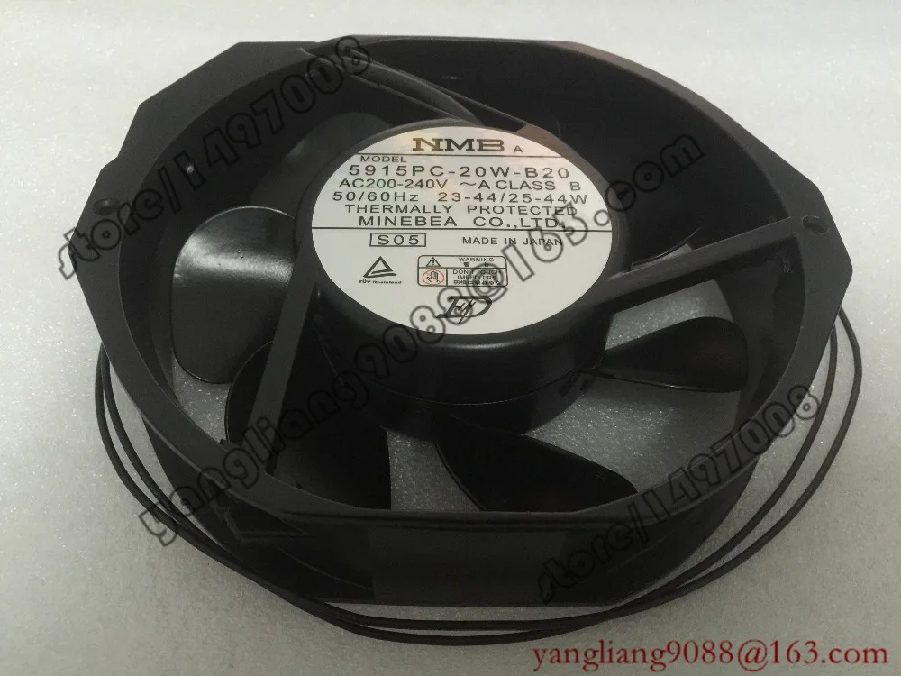 NMB-MAT 5915PC-20W-B20 S05 AC 200V-240V 25/44W 2-Wire 172X150X38mm Server Round Fan NMB-MAT 5915PC-20W-B20 S05 AC 200V-240V 25/44W 2-Wire 172X150X38mm Server Round Fan