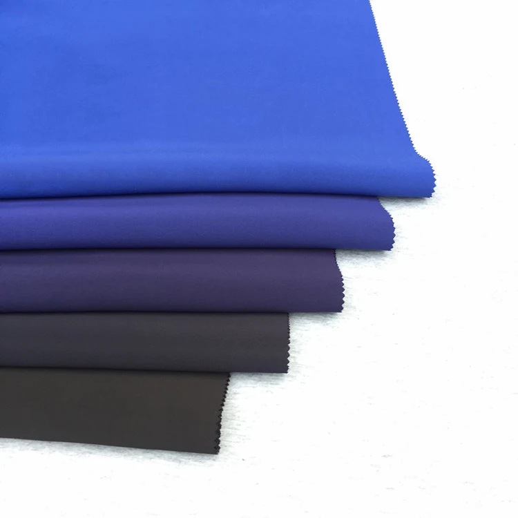 Хорошая форма модный текстиль королевский синий черный стрейч трикотажная ткань для куртки