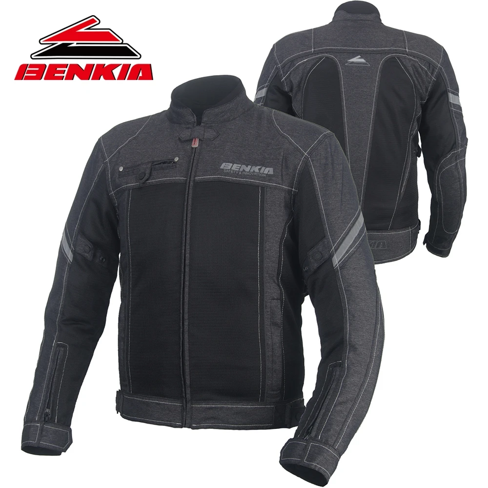 BENKIA ретро-стиль мотоциклетная куртка Chaqueta Мото куртка для гоночного мотоцикла мотокросса одежда с протекторами JS18