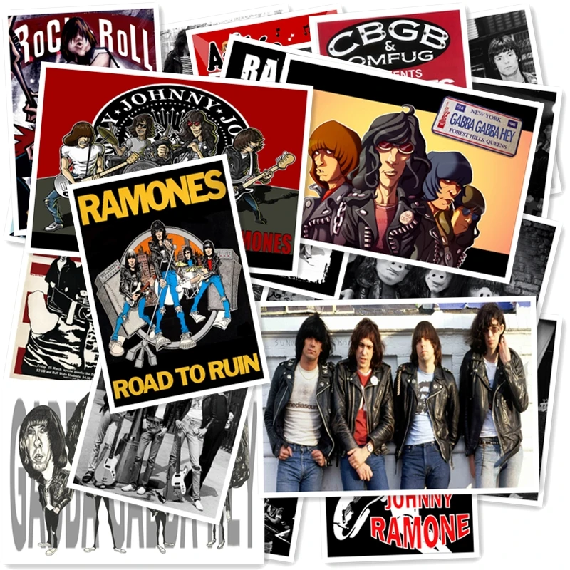 

D1-12# Ramones Classic Band Series sticker 20/pcs PVC Art Crafts collection Gift wall Design Graffiti Stickers Free Shipping