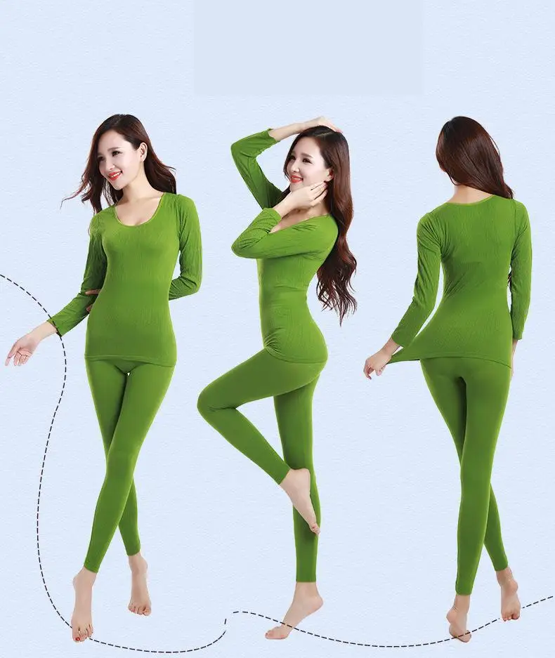 

2019 Spring New Arrival Lady Thermal Underwear Thin Seamless Integrated Shapewear Home Furnishing Service Quality Long Johns