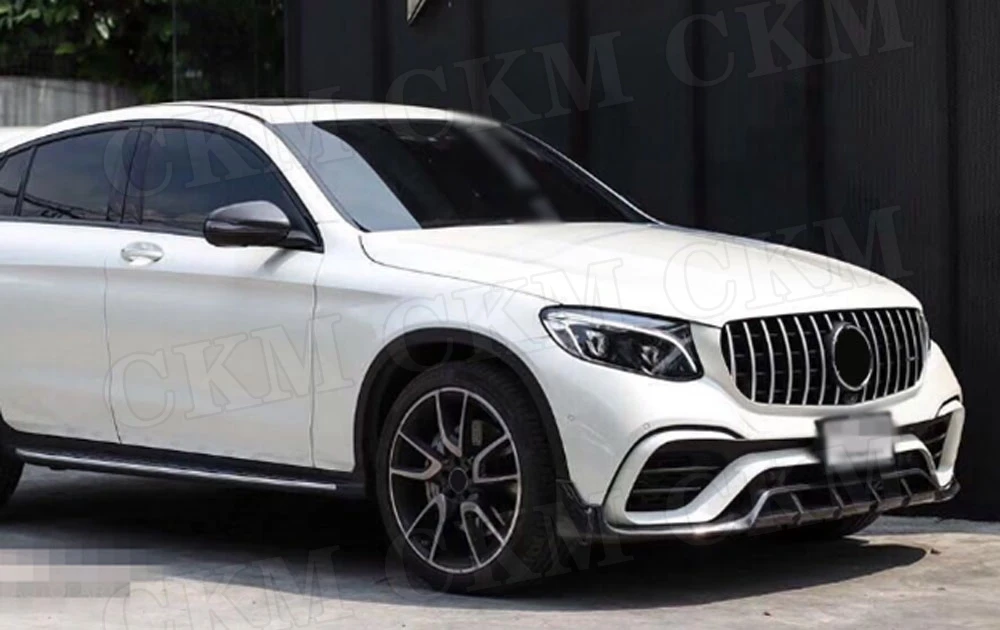 Углеродное волокно передний спойлер Canard сплиттеры для Mercedes Benz GLC Class Coupe W253 C253 GLC63S AMG