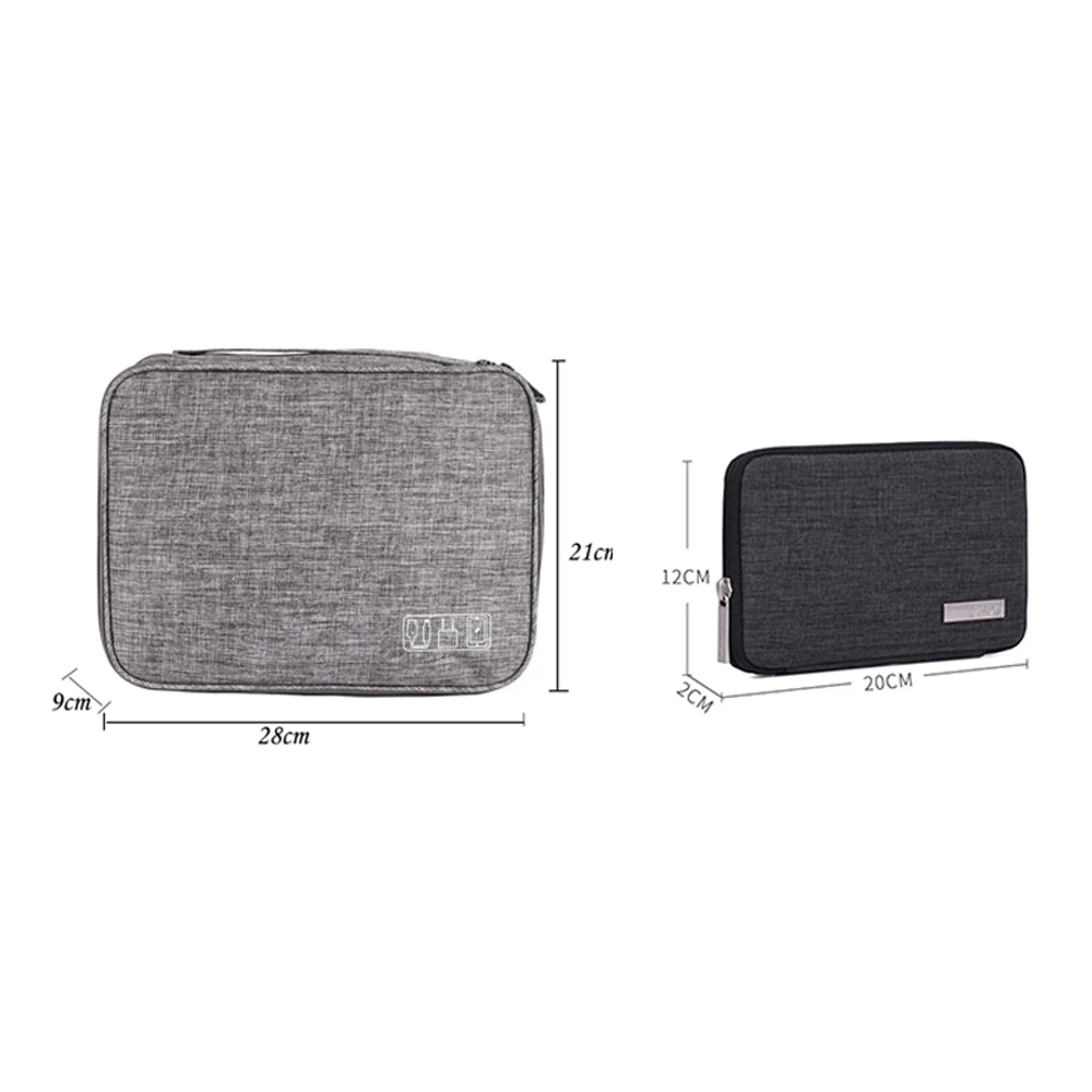 جديد ثلاثة-طبقة الرقمية حقيبة التخزين USB كابل بيانات سماعة سلك القلم الطاقة البنك HDD المنظم المحمولة السفر كيت حالة الحقيبة