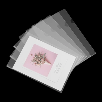 

3PCS A4 Transparent L Folder Document Pocket File Sheets Protectors Paper Keeper Office Business Use File Pouch