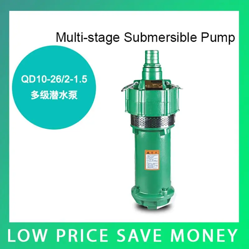 3m3/h Electric Water Pump Irrigation Pump 220V 1.1kw Submersible Deep