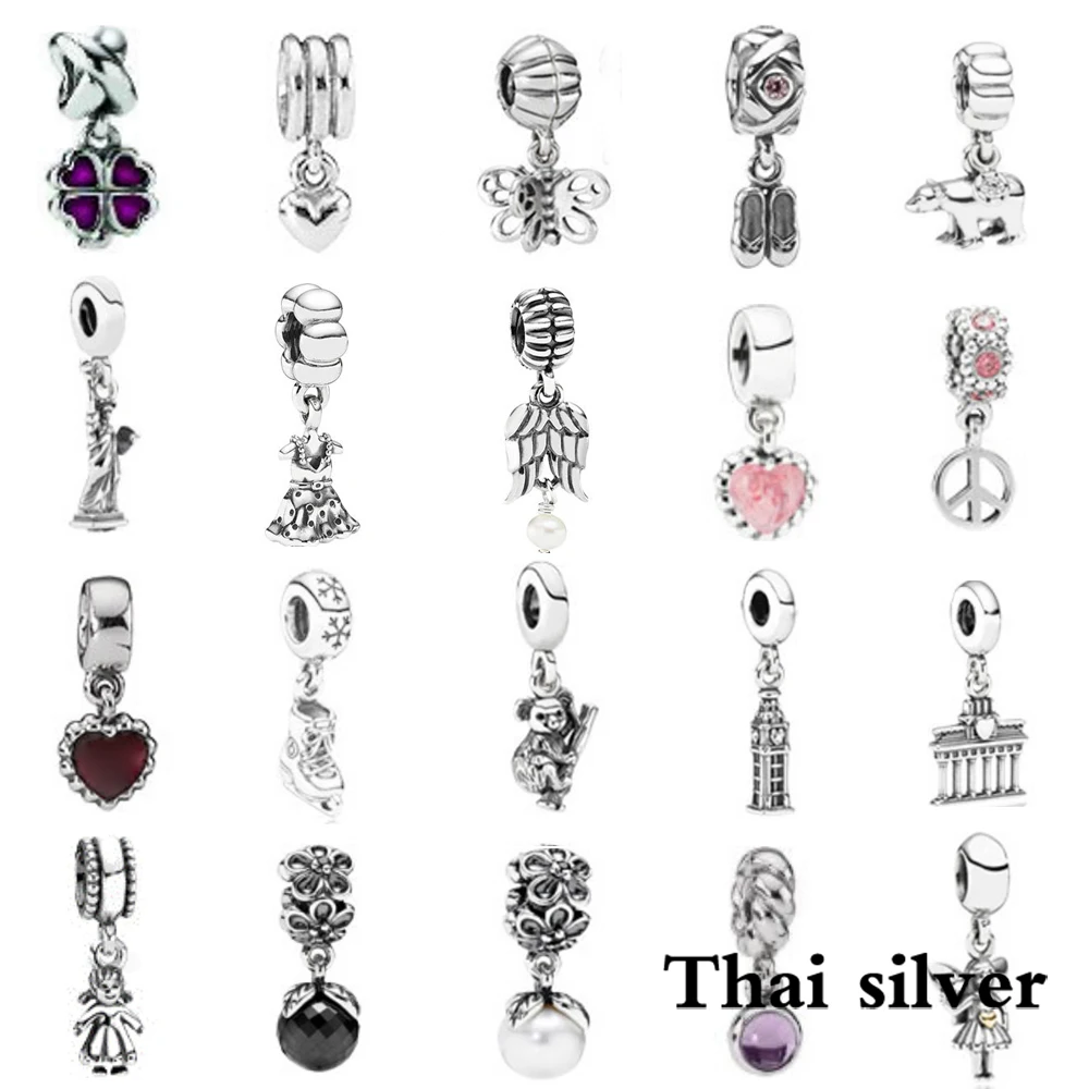 

2019 NEW Thai Silver Four-leaf Clover Butterfly Skirt Angel Love Shoes Koala Tower Pearl Polar Bear Jesus Skates Limited Edition