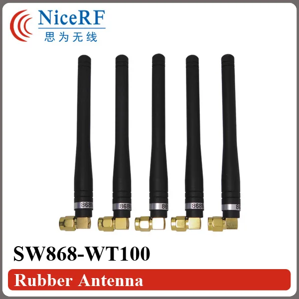 bilder für 4 teile/los SW868-WT100 868 MHz Gain 3,0 dBi Gummi-antenne mit Männlichen SMA kopf für drahtlose modul bilder für 4 teile/los SW868-WT100 868 MHz Gain 3,0 dBi Gummi-antenne mit Männlichen SMA kopf für drahtlose modul