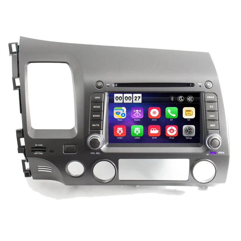 8 дюймов 1024*600 HD 2 Din Автомобильный dvd-плеер gps система для Honda Civic 2007 2008 с 3g WiFi OBD 2 DAB зеркальное соединение цифрового ТВ