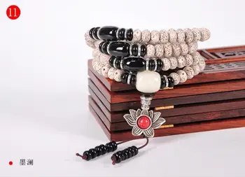 

Koraba Fine Jewelry 8mm108Buddhist Prayer Bracelet Stars Moon Bodhi Root Pray Beads Hand Catenary Free Shipping