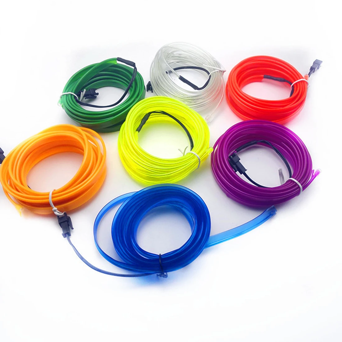 

Dewtreetali 1m 2m 3m 5m 9mm Car decor lighter LED Lamp Strip thread sticker decals tags Flexible Neon Light EL Wire Rope