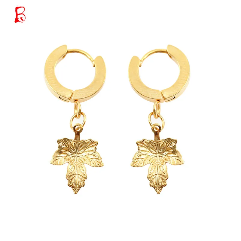 2018 Trendy Earrings for women Dangle earrings Stainless Steel Earrings Golden Moon Pendant Earrings Jewelry Brincos J19#N (15)