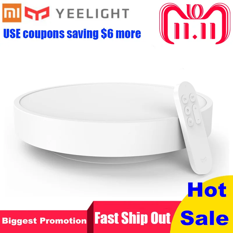 

Xiaomi Yeelight Smart Ceiling Light Lamp Remote APP WIFI Bluetooth Double Control Smart LED Colorfull IP60 Dustproof
