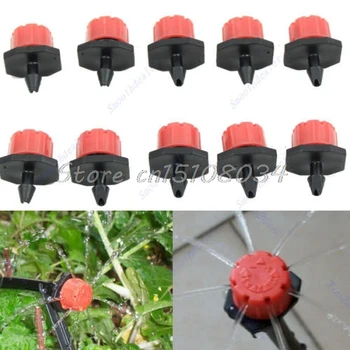 

50Pcs Garden Irrigation Misting Micro Flow Dripper Drip Head 1/4'' Hose S08 Wholesale&DropShip