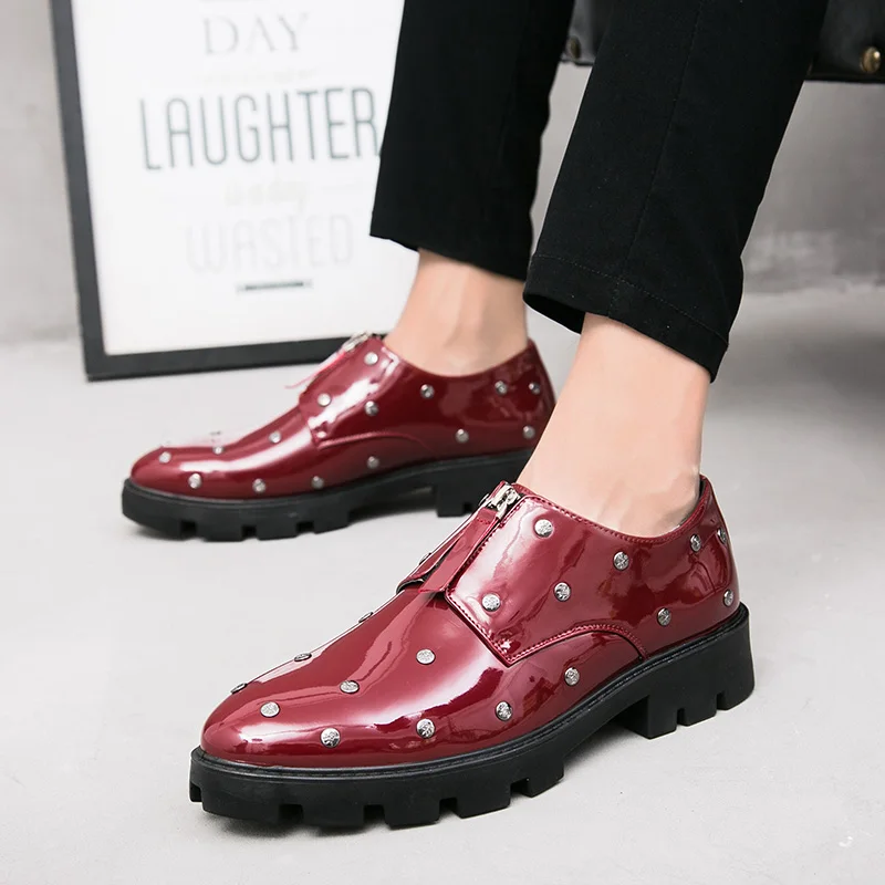 

Thestron Men Shoes Leather Male Formal Shoes Red White Black Mens Office Casual Luxury Brand 2018 New Fashion 39-44 Moccasins