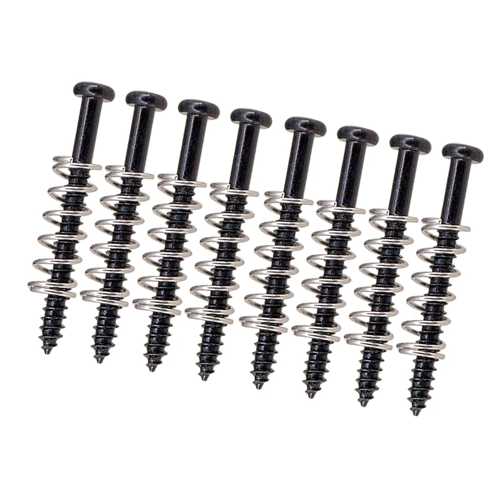 16 Set Electric Bass Humbucker Pickup Mounting Ring Screws Springs Kit Parts for Strat Telecaster Electric Guitar ACCS
