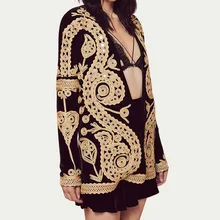 Новинка, сексуальный весенний женский пиджак, черный, модный, тяжелый, промышленный, с вышивкой, для вечеринки, клуба, платья, vestido, бархатный женский костюм