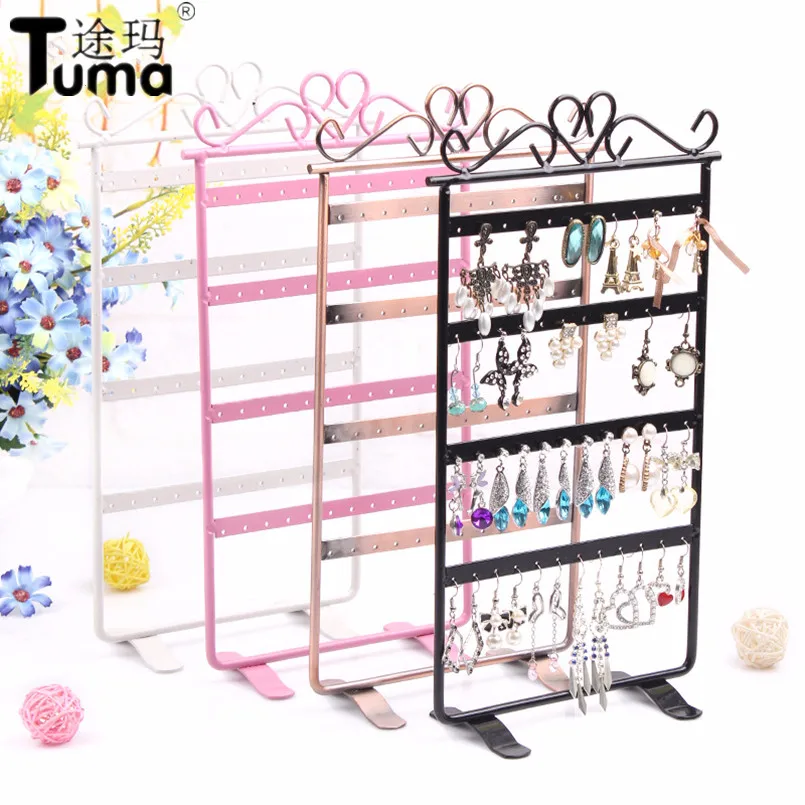 48 holes earring rack earrings shelf display Iron jewelry holder earring display jewelry display