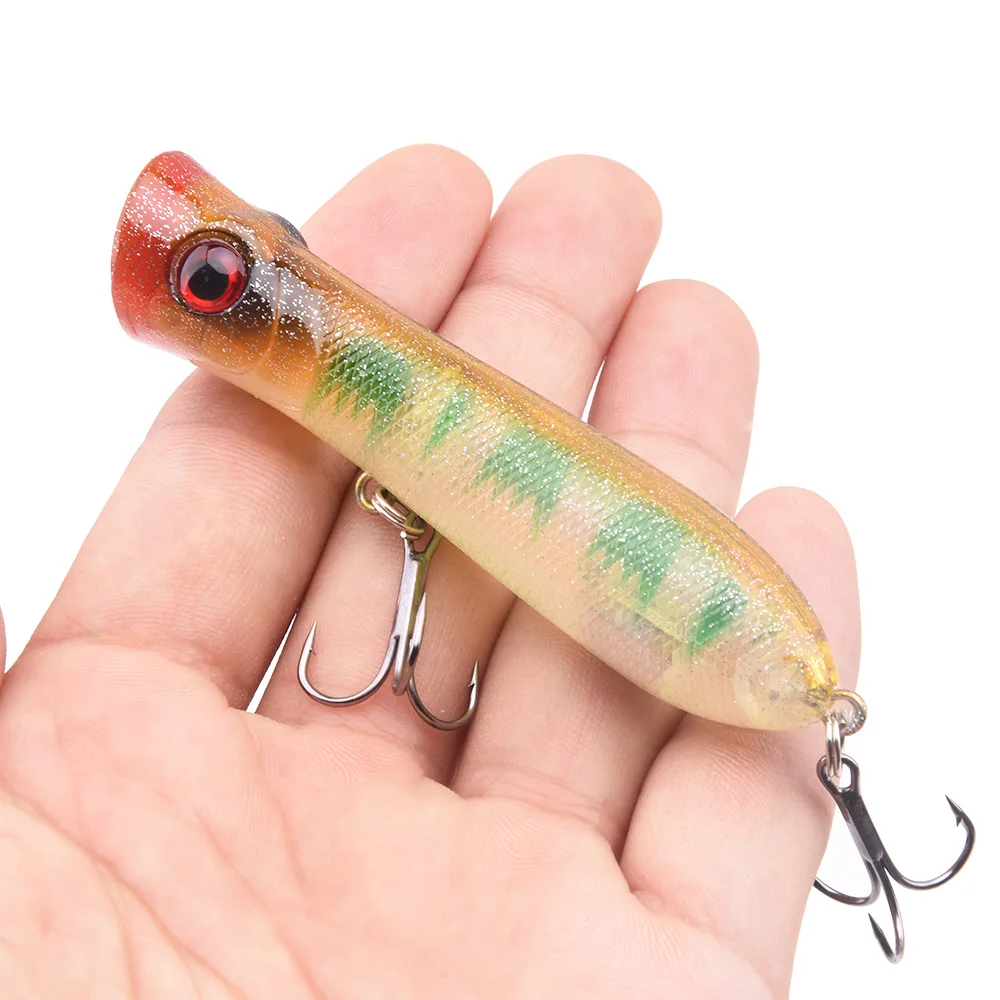 1 шт. 8 мм/10 г 6 # крючки искусственная приманка Pesca Peche Рыболовная Снасть Top Water Popper со
