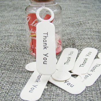 

5*1.3cm 100pcs Personalized thank you wedding tags , custom gift favor tags, Bridal Shower Favor thank your paper hang tags